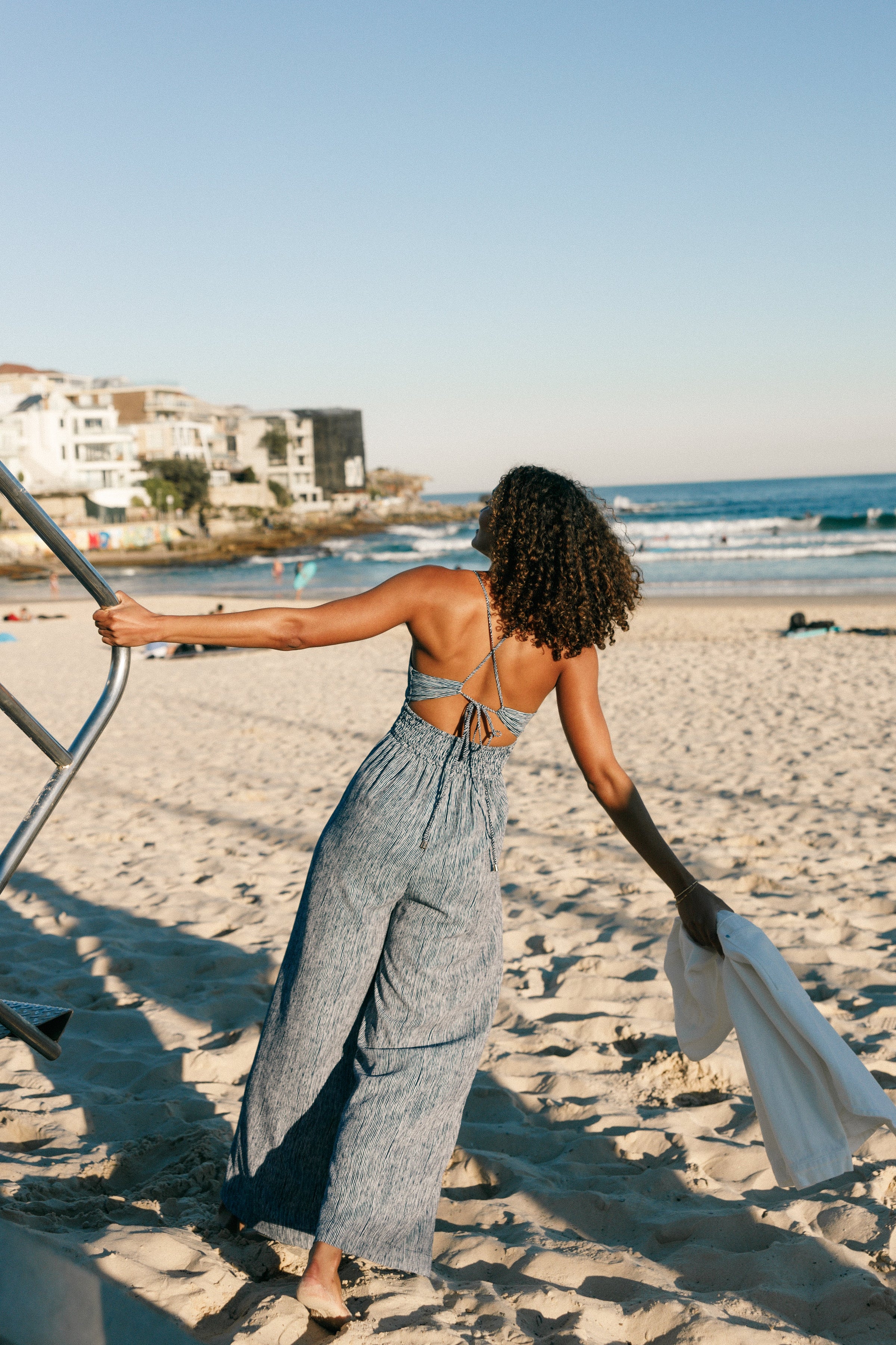 PLAYSUITS Floria Jumpsuit - Navy White
