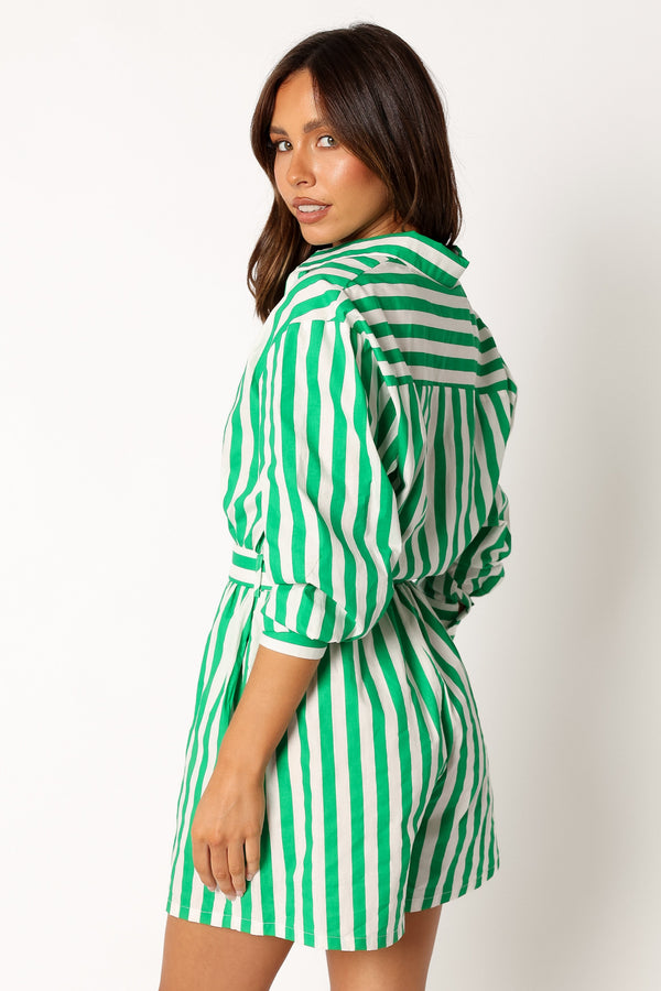 PLAYSUITS @Gloria Playsuit - Green Stripe