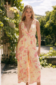 PLAYSUITS Halle Jumpsuit - Yellow Pink