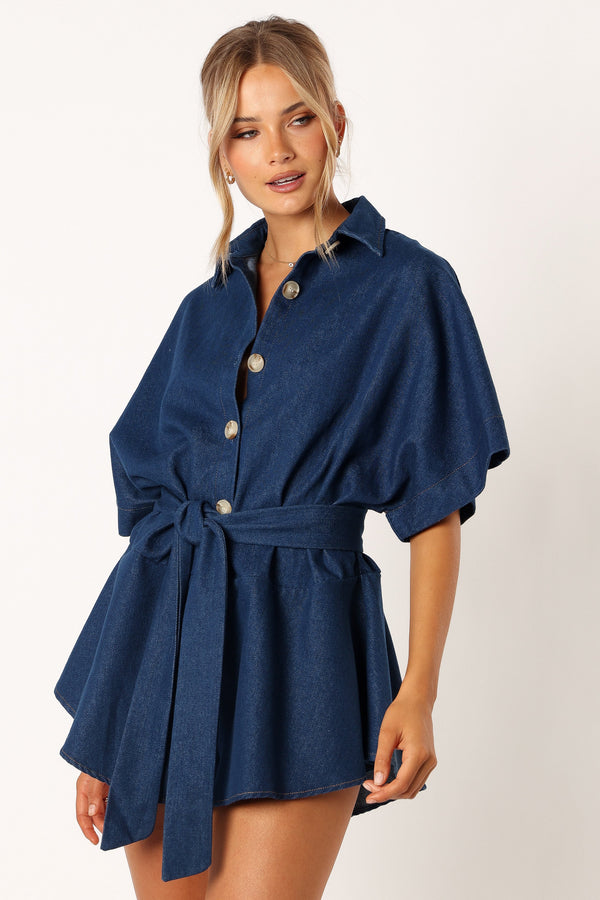 PLAYSUITS @Harriette Playsuit - Dark Denim