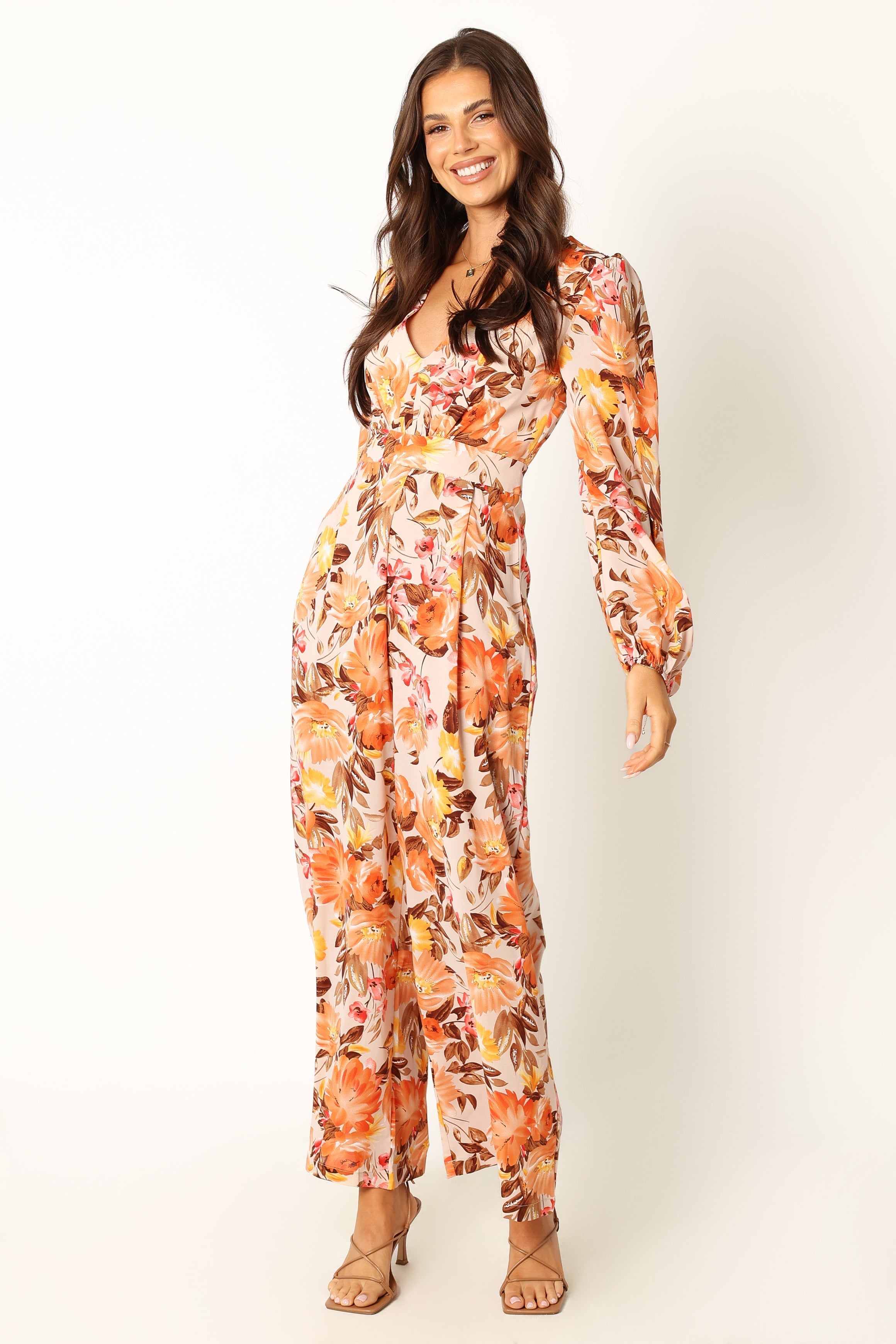 Buy Women Black Floral Jumpsuit With Organza Jacket - Dresses and Jumpsuits  - Indya