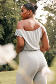 PLAYSUITS Heather One Shoulder Jumpsuit - Sage