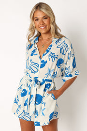 PLAYSUITS @Hewitt Playsuit - White Blue