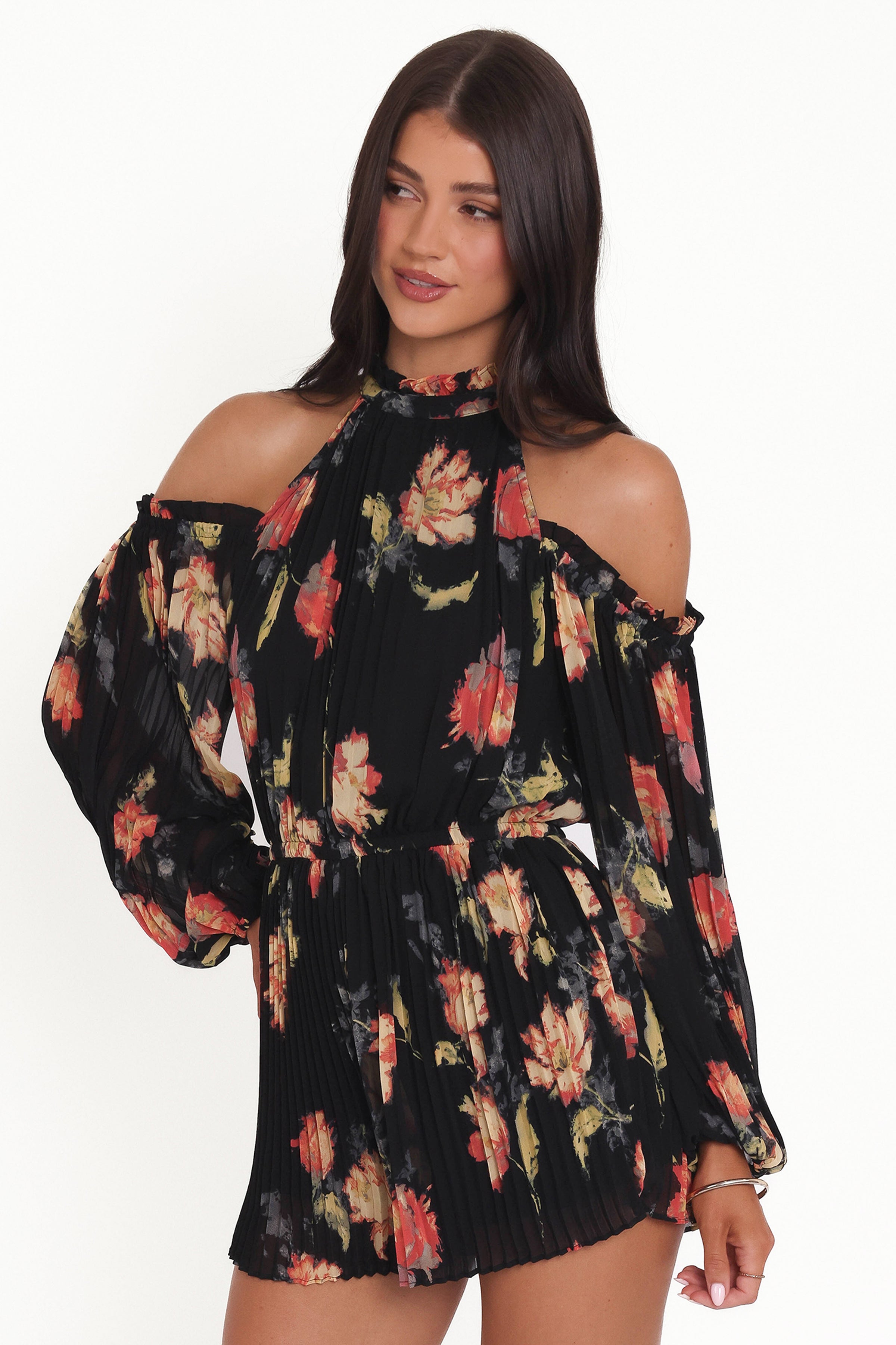 PLAYSUITS @Hillary Playsuit - Black Floral