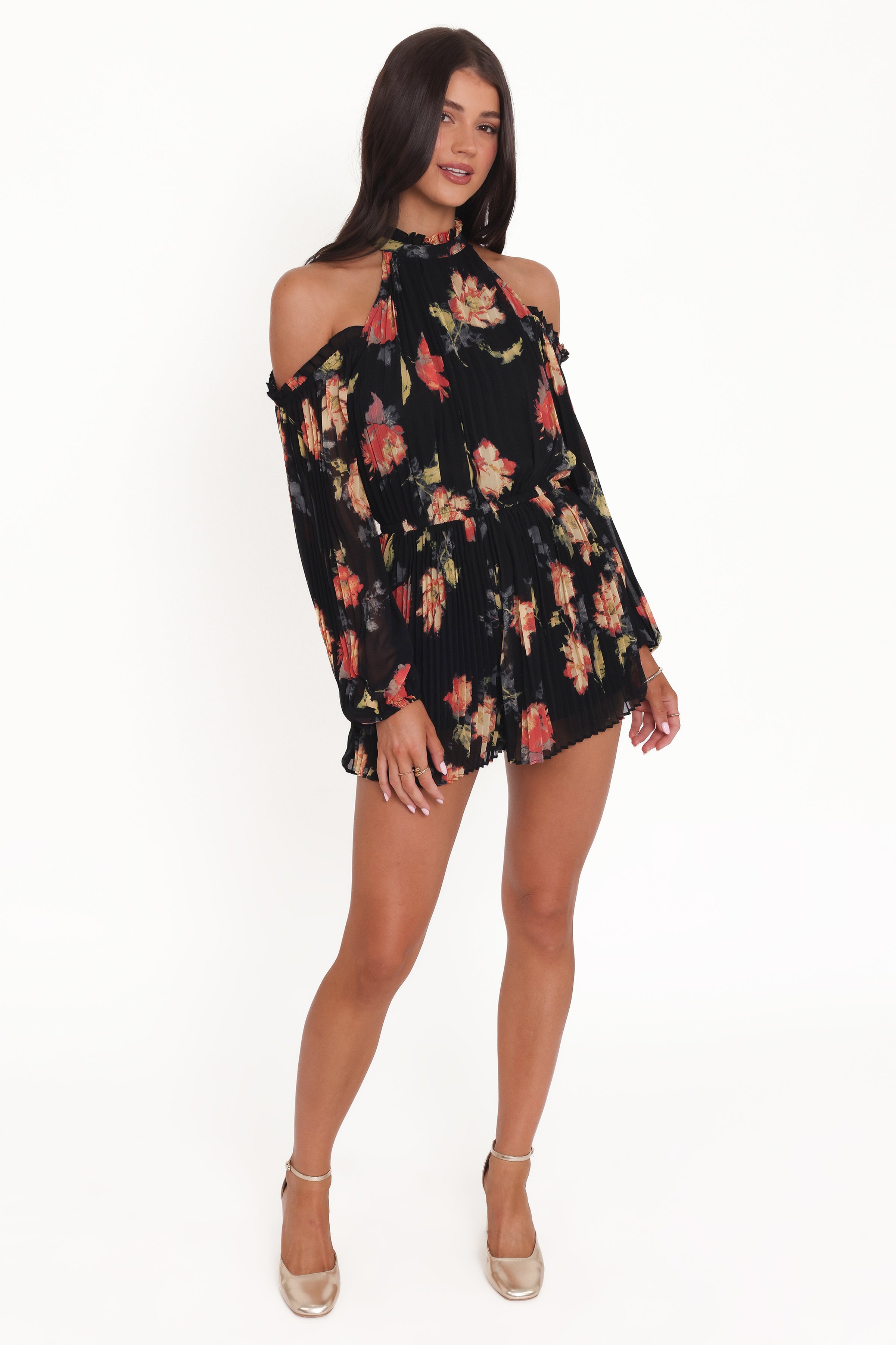 PLAYSUITS @Hillary Playsuit - Black Floral