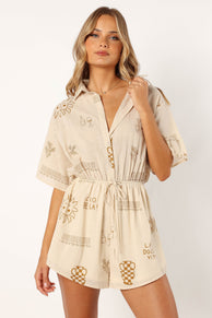 PLAYSUITS @Ilios Playsuit - Beige Tan