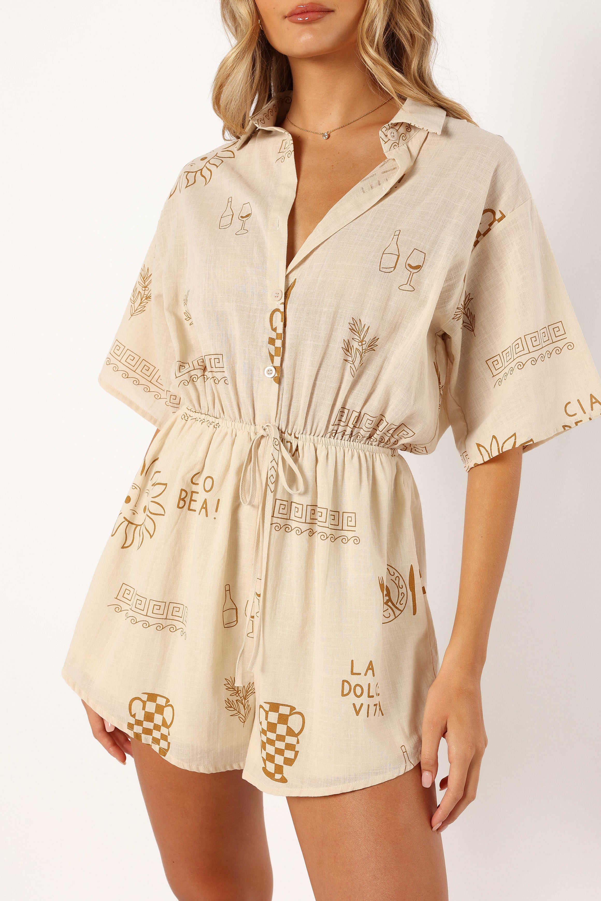 PLAYSUITS @Ilios Playsuit - Beige Tan