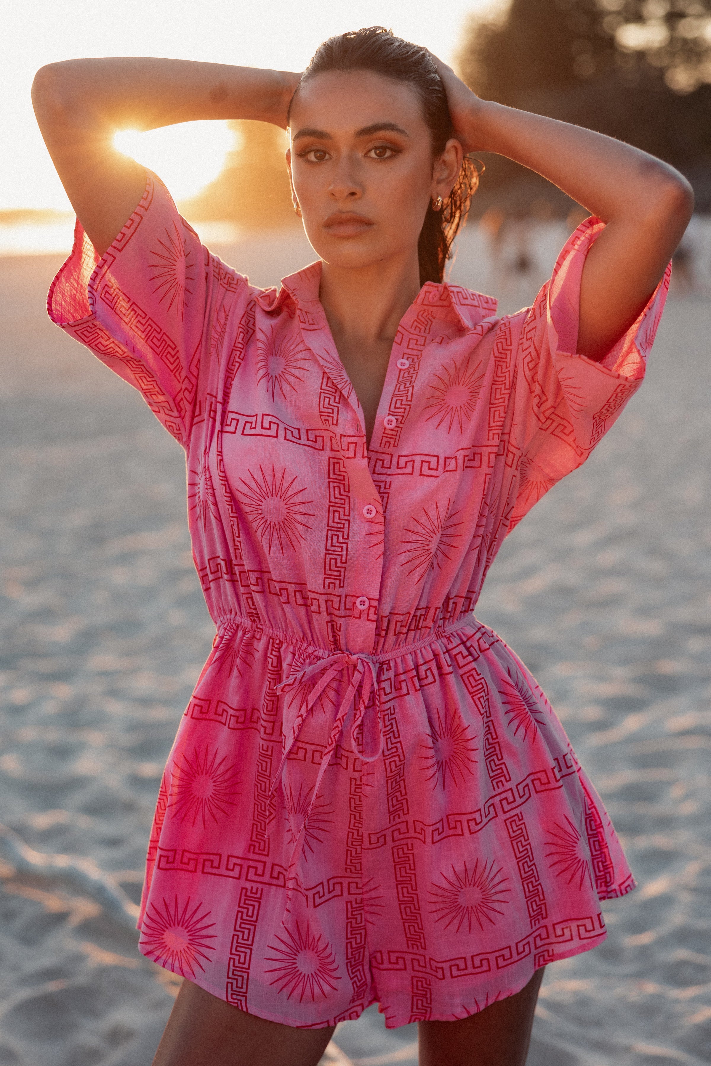 PLAYSUITS @Ilios Playsuit - Pink Print