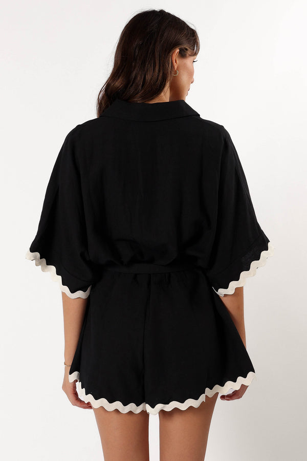 PLAYSUITS @Isabella Romper - Black