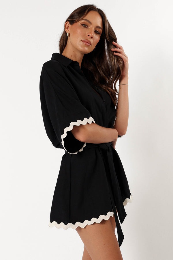 PLAYSUITS @Isabella Romper - Black