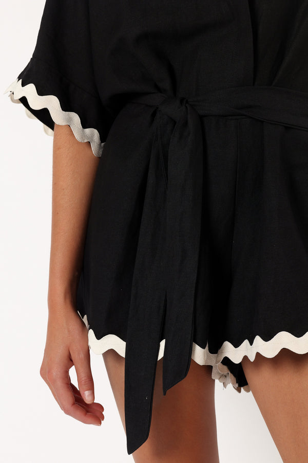 PLAYSUITS @Isabella Romper - Black