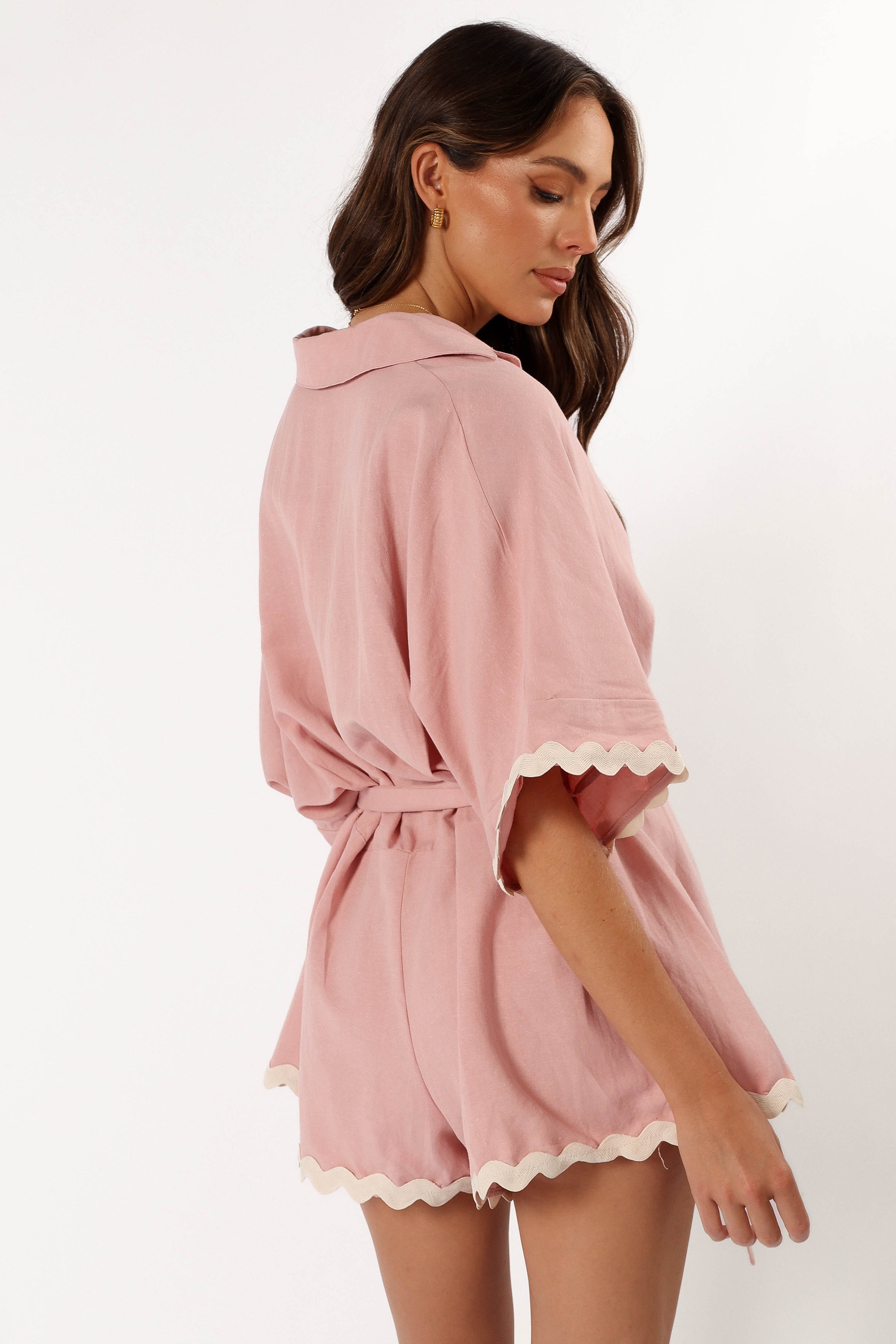 PLAYSUITS @Isabella Romper - Pink