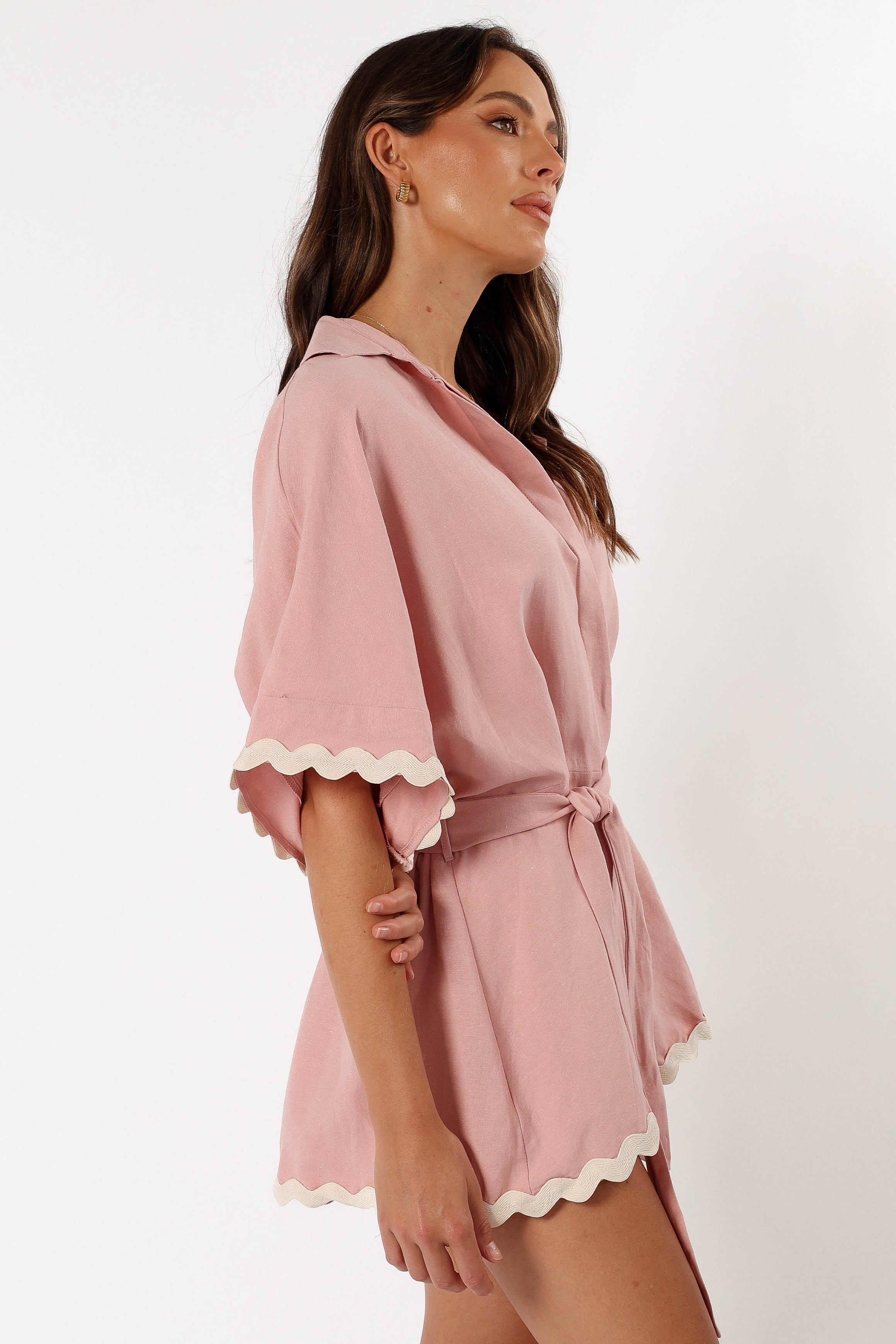 PLAYSUITS @Isabella Romper - Pink