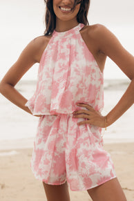 PLAYSUITS Isabelle Playsuit - Pink Floral