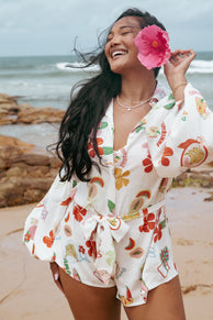 PLAYSUITS Jillia Long Sleeve Playsuit - Alfresco