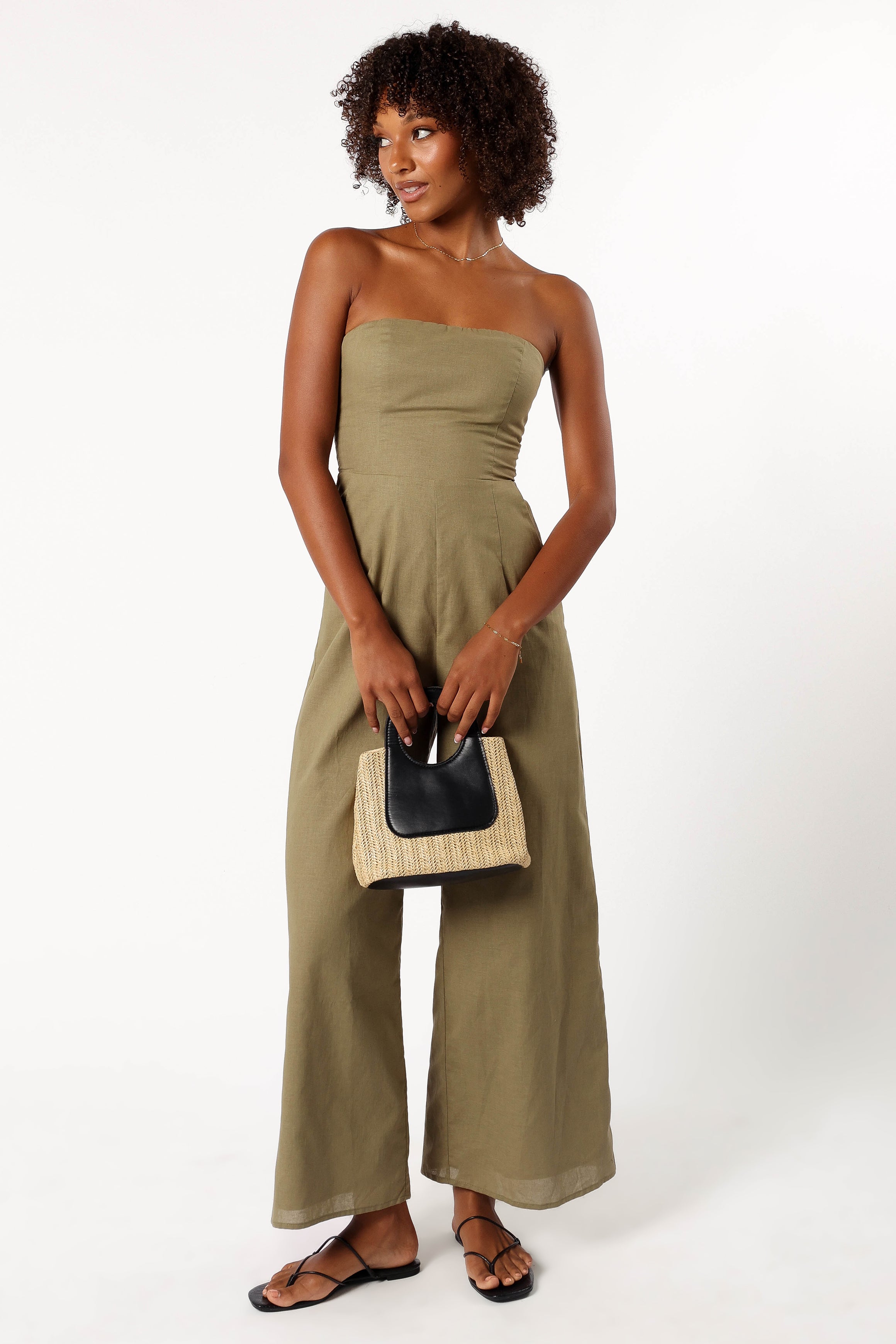 PLAYSUITS @Jodie Strapless Jumpsuit - Olive