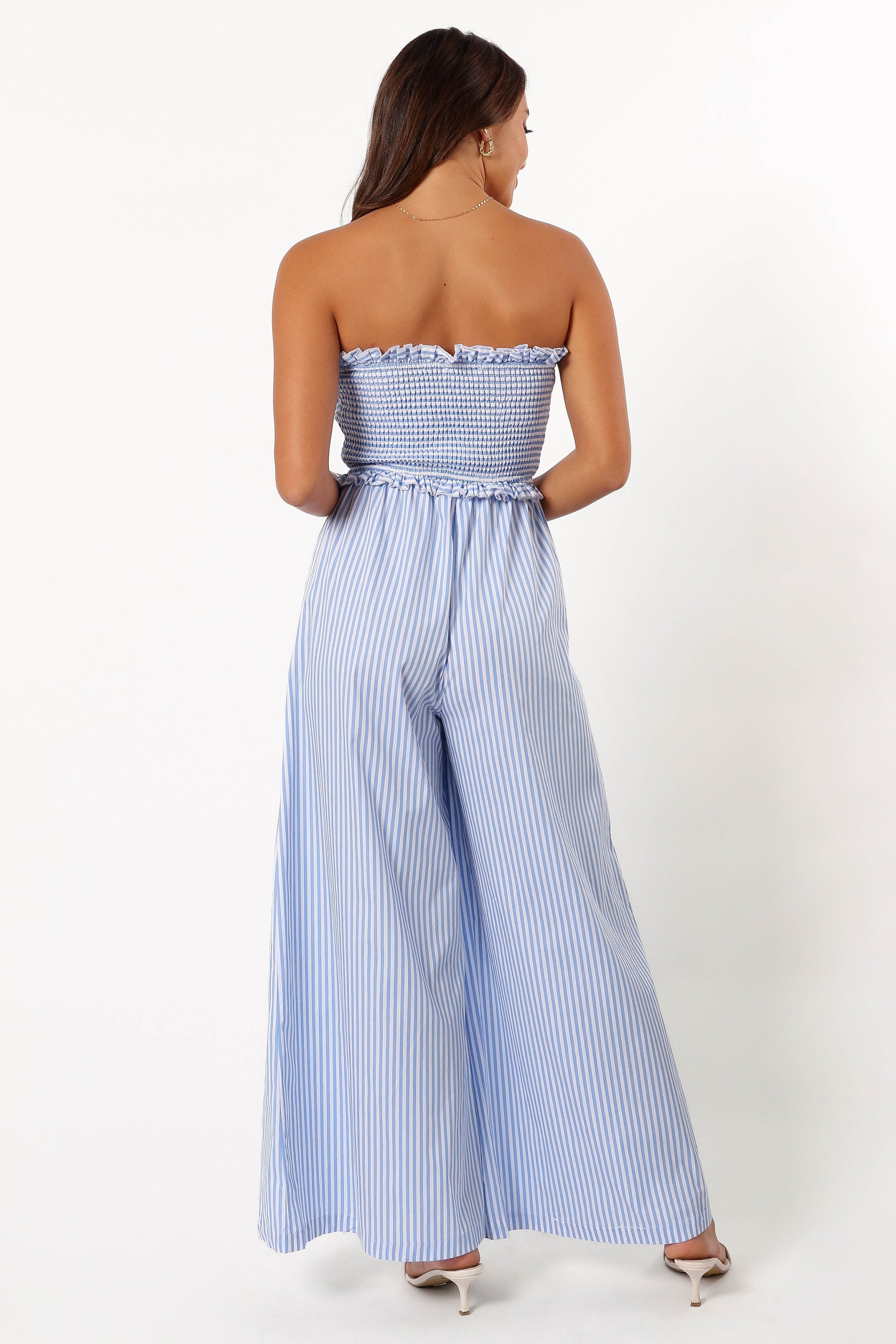 PLAYSUITS @Jones Jumpsuit - Blue Stripe (Hold for 4th July)