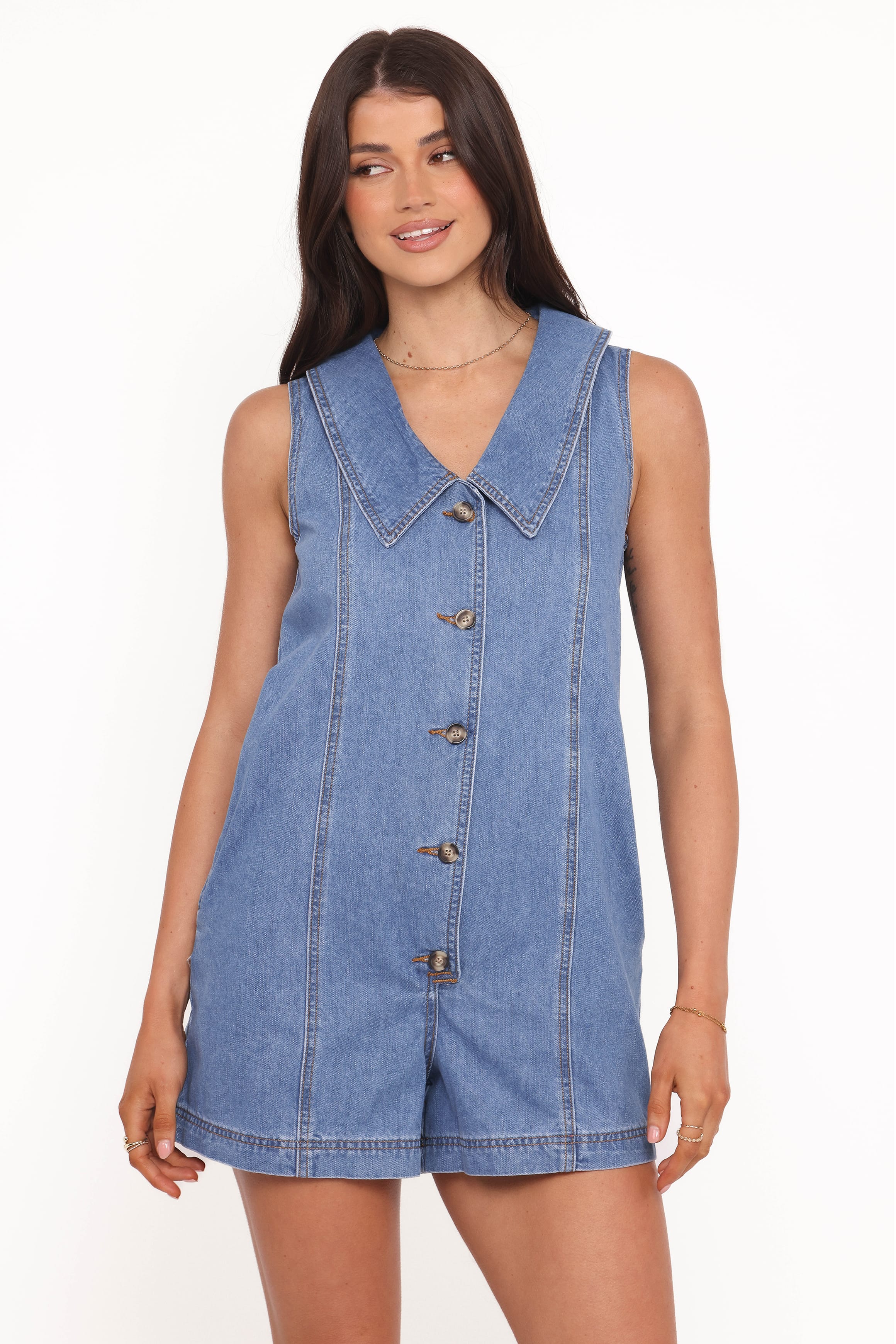 PLAYSUITS Jules Romper - M Denim