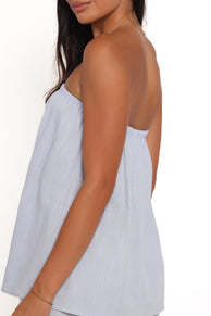 PLAYSUITS Karlen Strapless Playsuit - Robin Blue