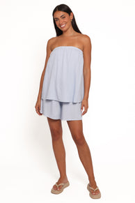 PLAYSUITS Karlen Strapless Playsuit - Robin Blue