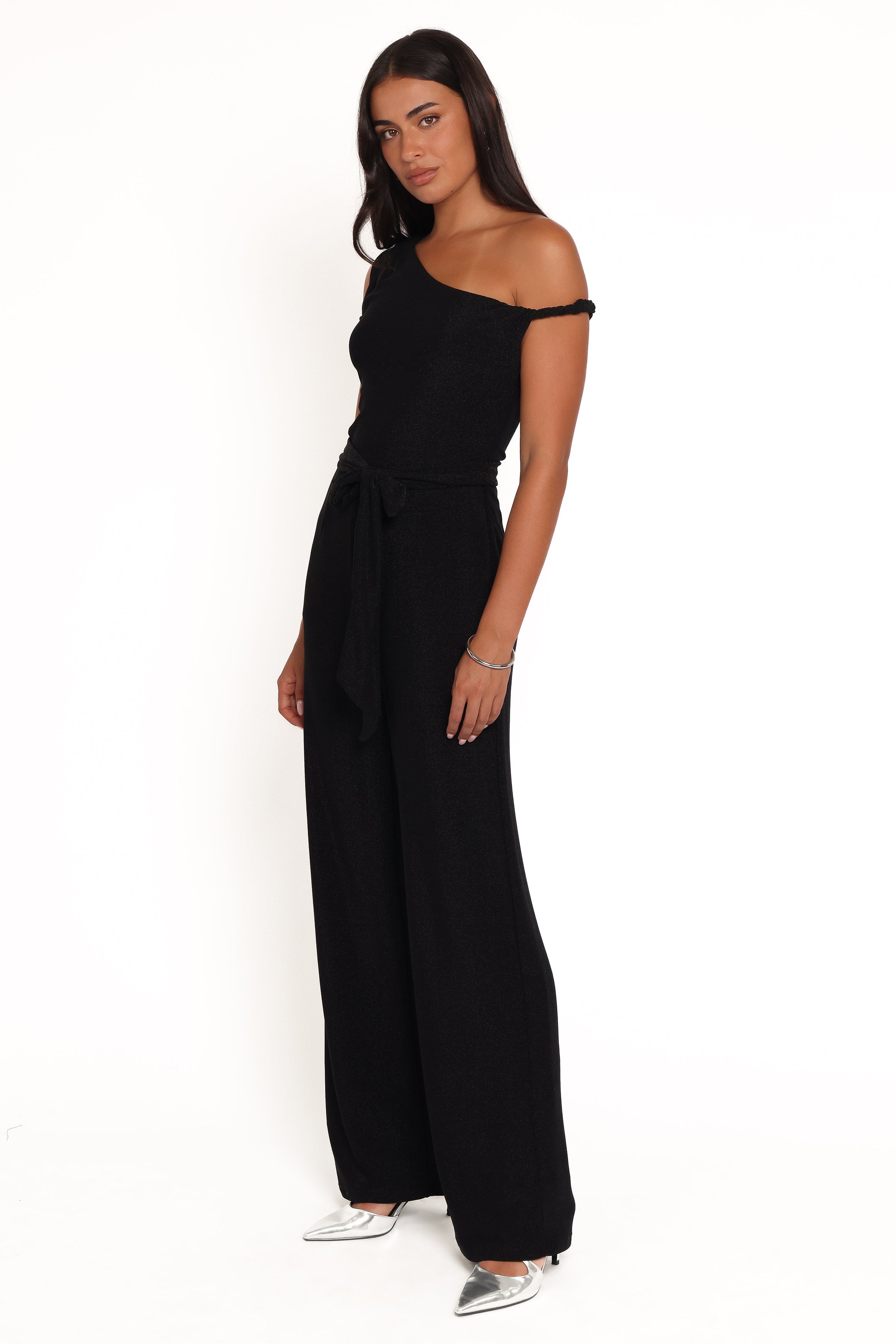 PLAYSUITS Katarina Off Shoulder Jumpsuit - Black