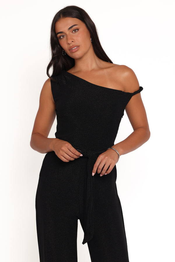PLAYSUITS Katarina Off Shoulder Jumpsuit - Black