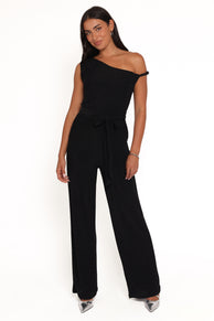 PLAYSUITS Katarina Off Shoulder Jumpsuit - Black