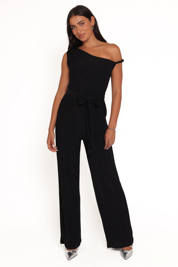 PLAYSUITS Katarina Off Shoulder Jumpsuit - Black
