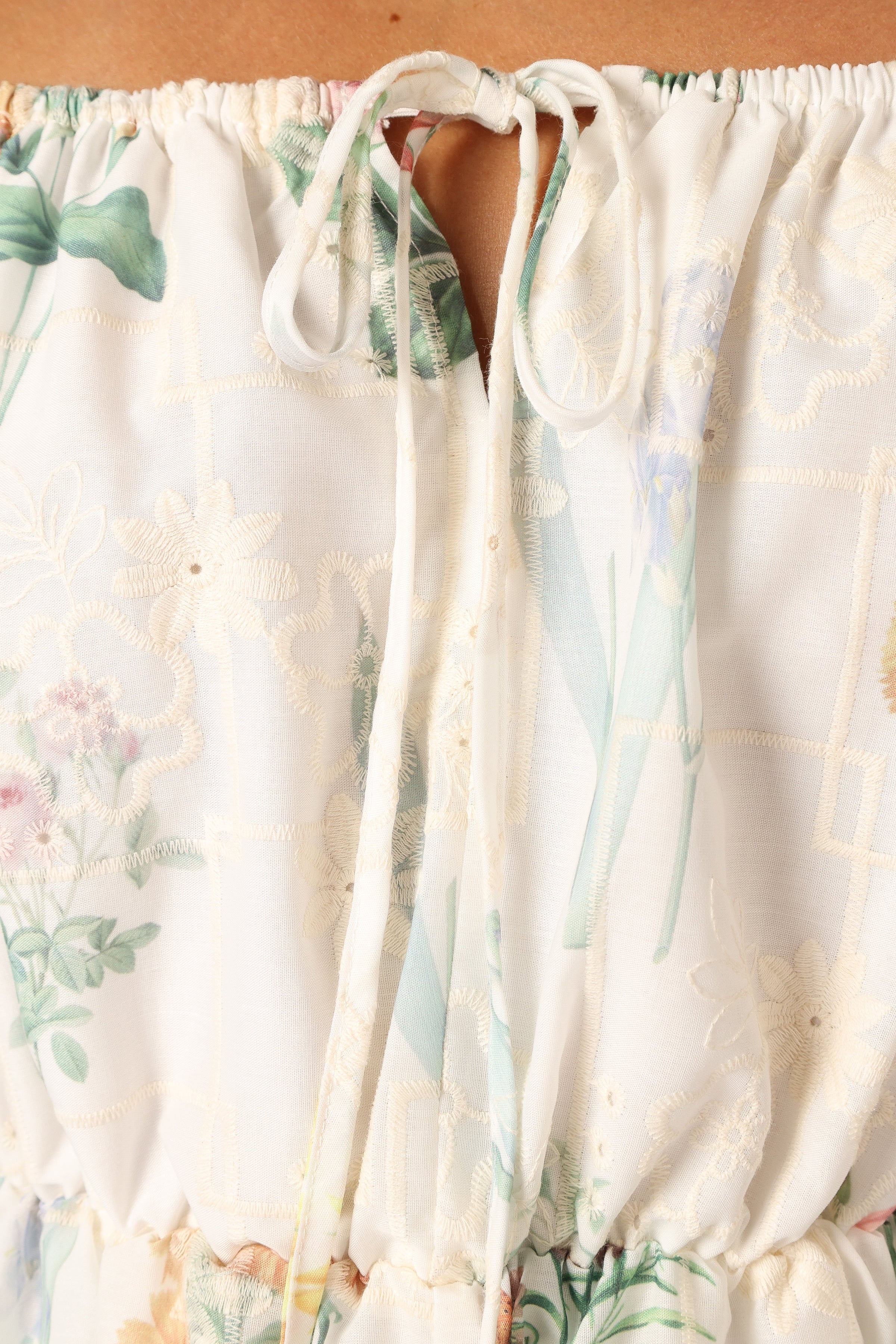 PLAYSUITS @Keleigh Off Shoulder Playsuit - White Floral (Hold for Easter)