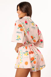 PLAYSUITS @Kellie Playsuit - Peach Limone Print