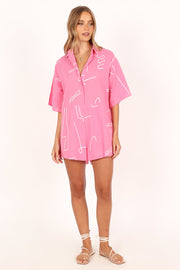 PLAYSUITS @Kellie Romper - Pink