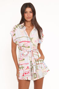 PLAYSUITS Kensie Tie Waist Playsuit - Italia