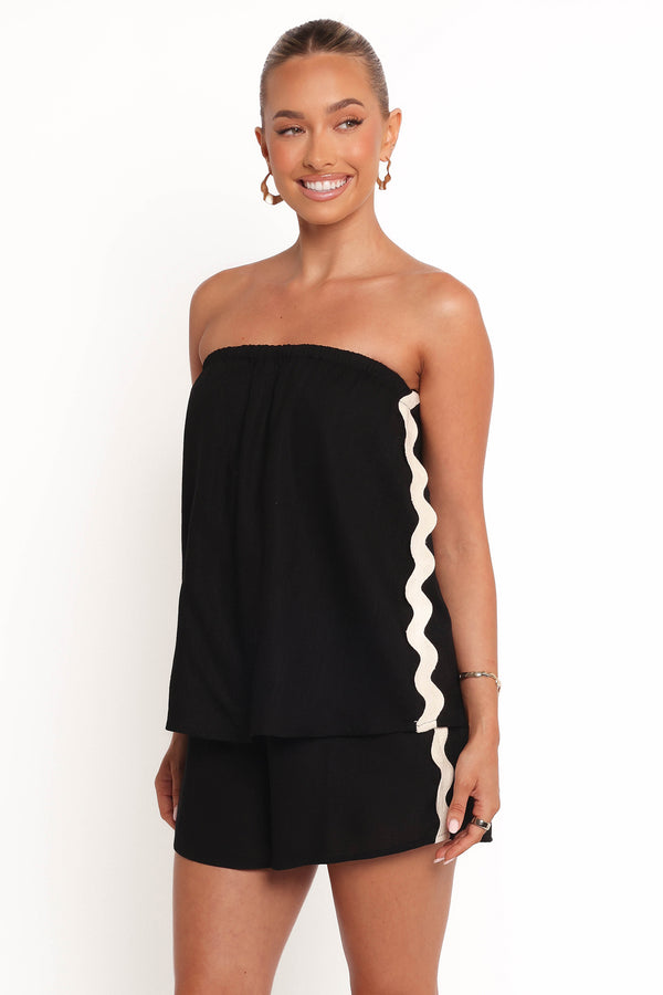 PLAYSUITS Kristia Strapless Playsuit - Black