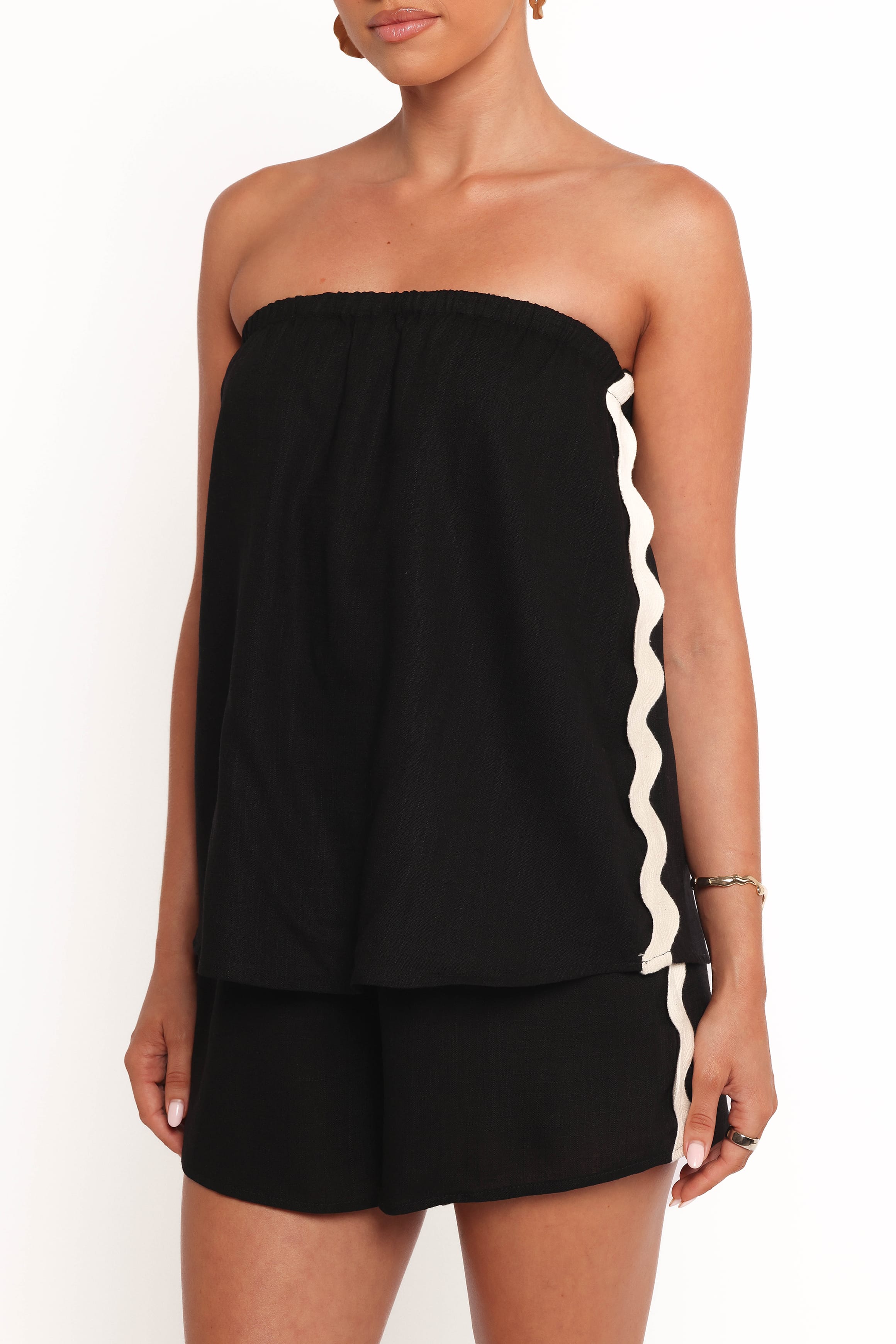 PLAYSUITS Kristia Strapless Playsuit - Black