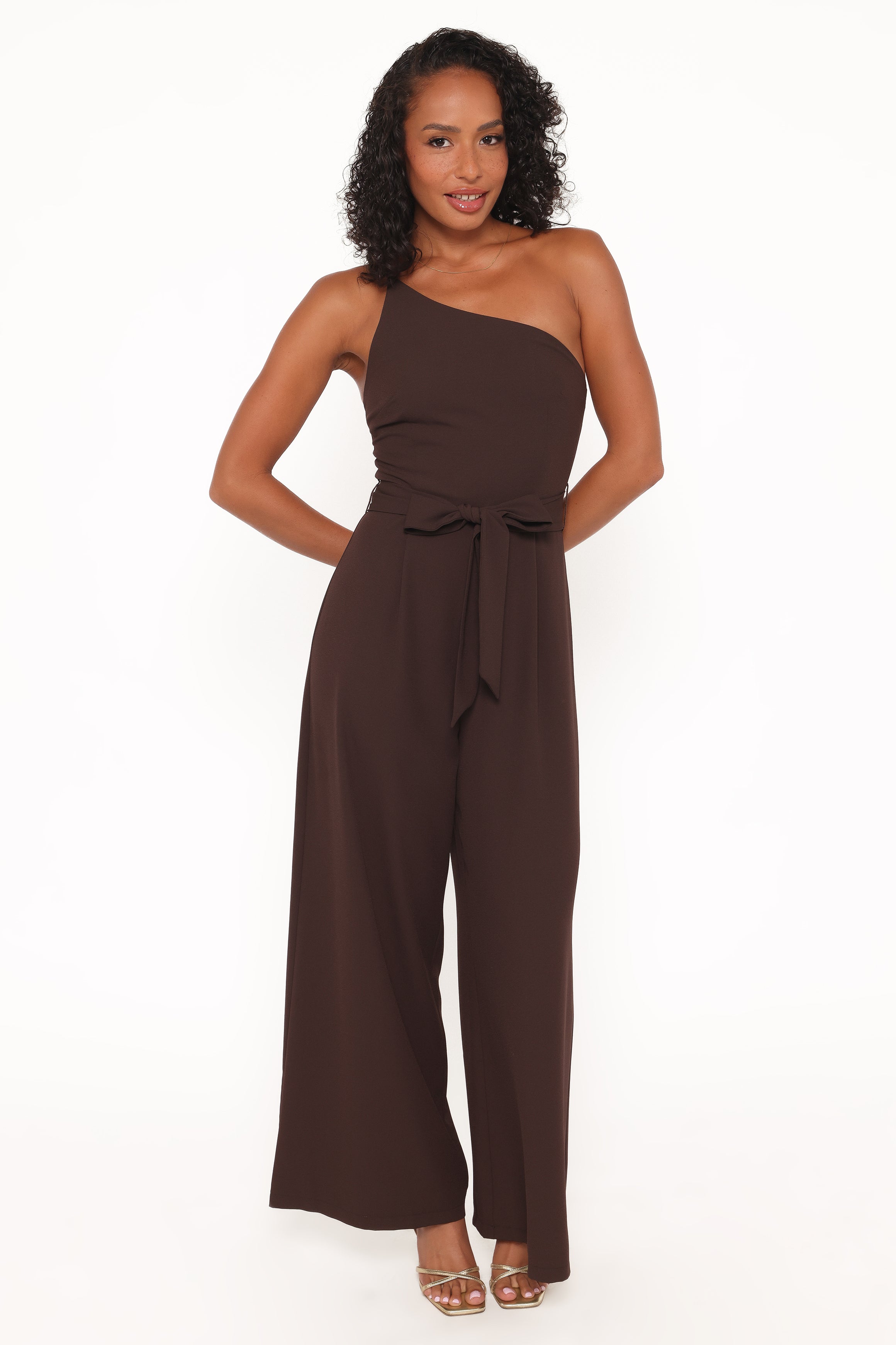 PLAYSUITS Leyton Jumpsuit - Chocolate Brown