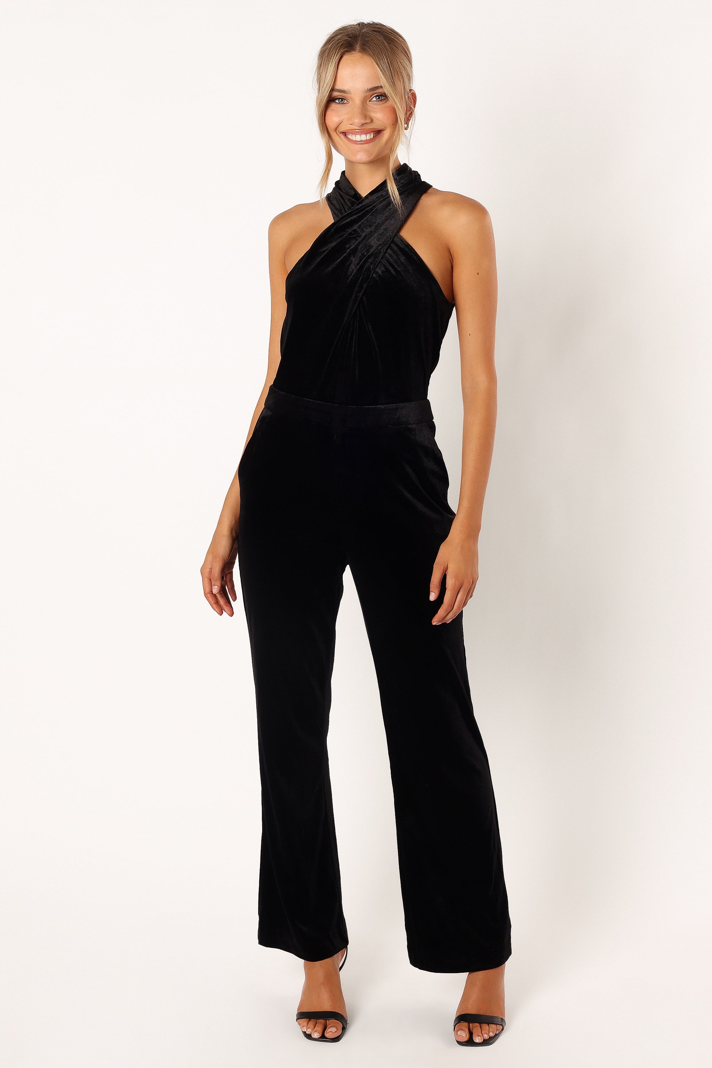PLAYSUITS @Liberty Velvet Jumpsuit - Black