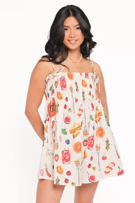 PLAYSUITS Liora Pleated Playsuit - Picnic