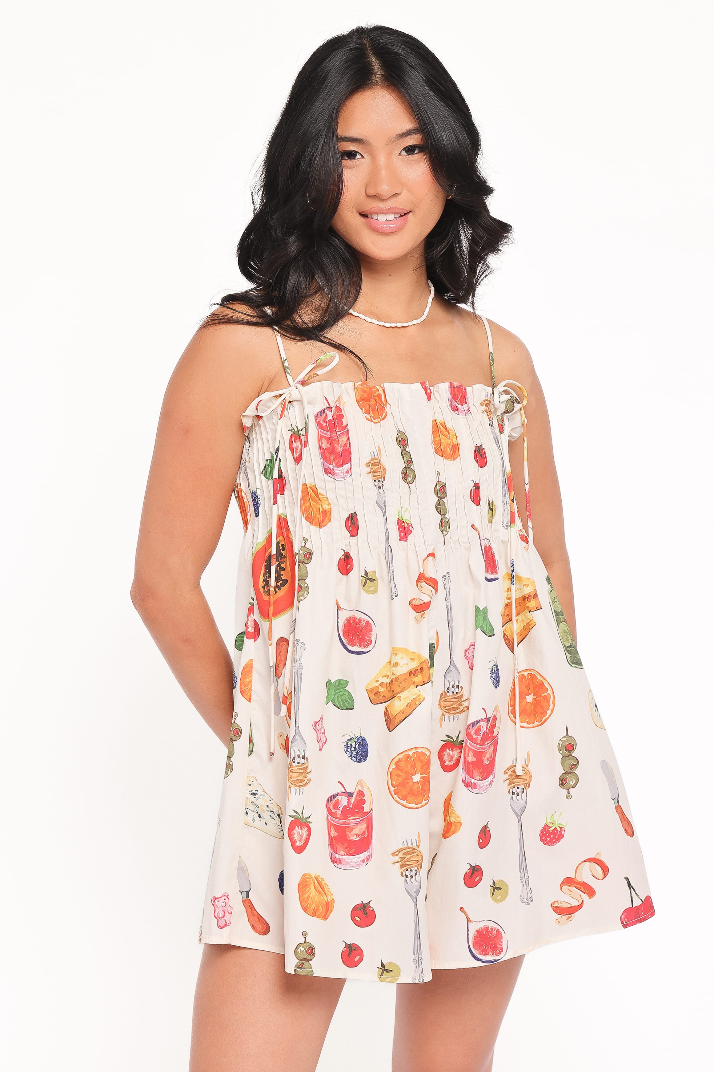 PLAYSUITS Liora Pleated Playsuit - Picnic