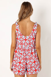 PLAYSUITS @Lolita Playsuit - Blue Red