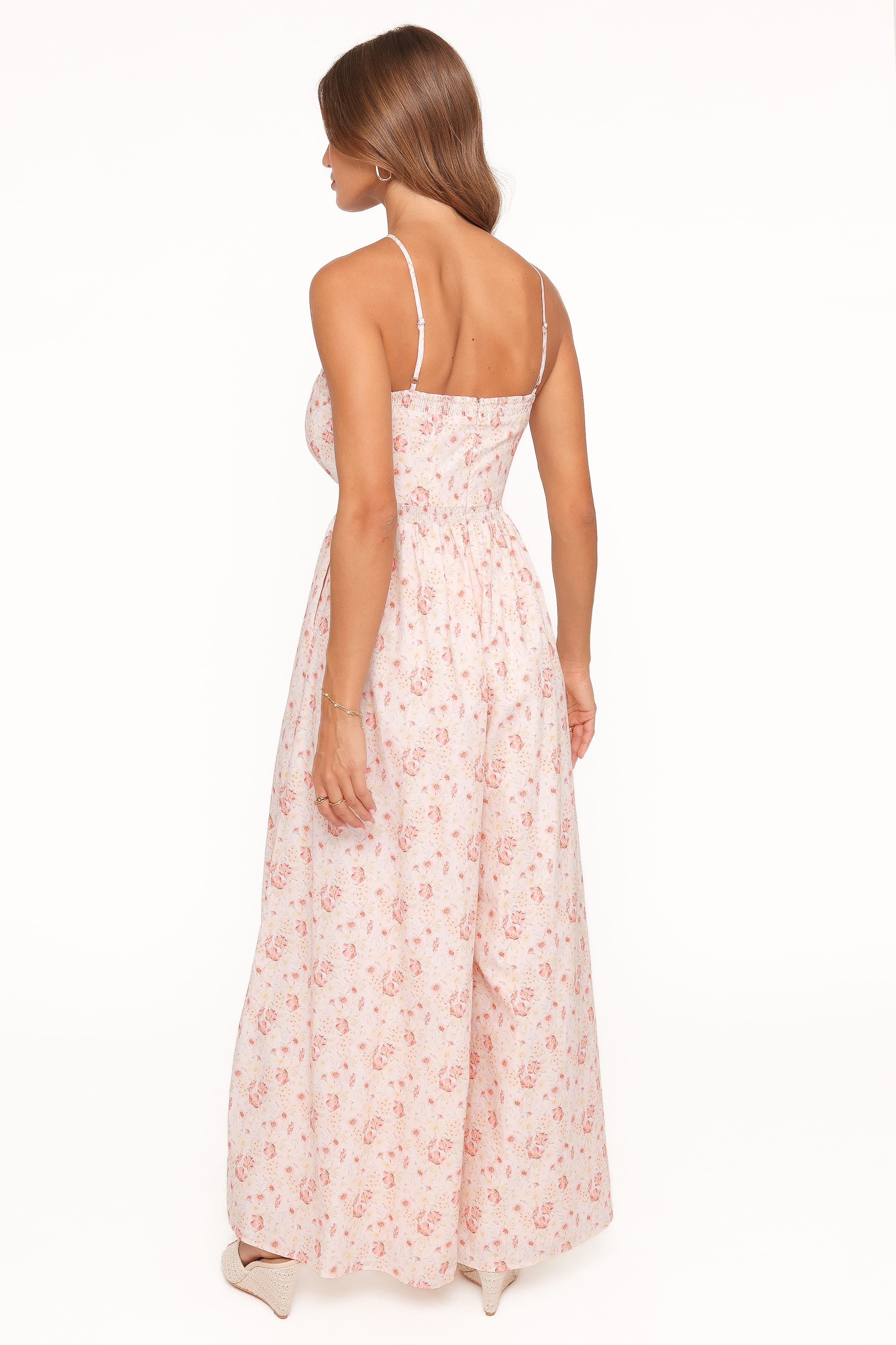 PLAYSUITS Madeira Jumpsuit - Peach Ditsy Floral