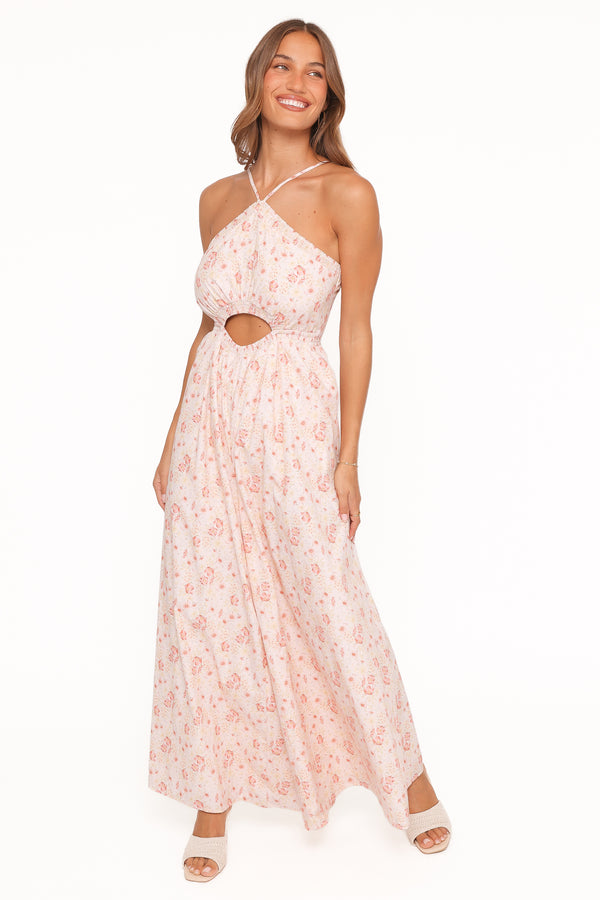 PLAYSUITS Madeira Jumpsuit - Peach Ditsy Floral