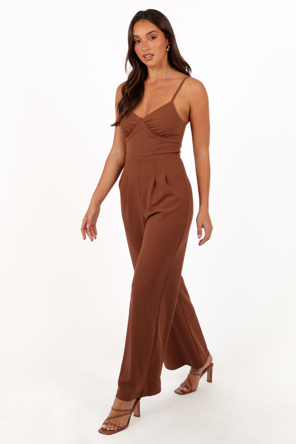 PLAYSUITS Maelle Jumpsuit - Banksia Brown