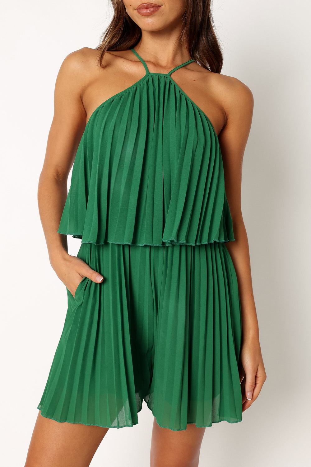 PLAYSUITS @Magnolia Pleat Playsuit - Green