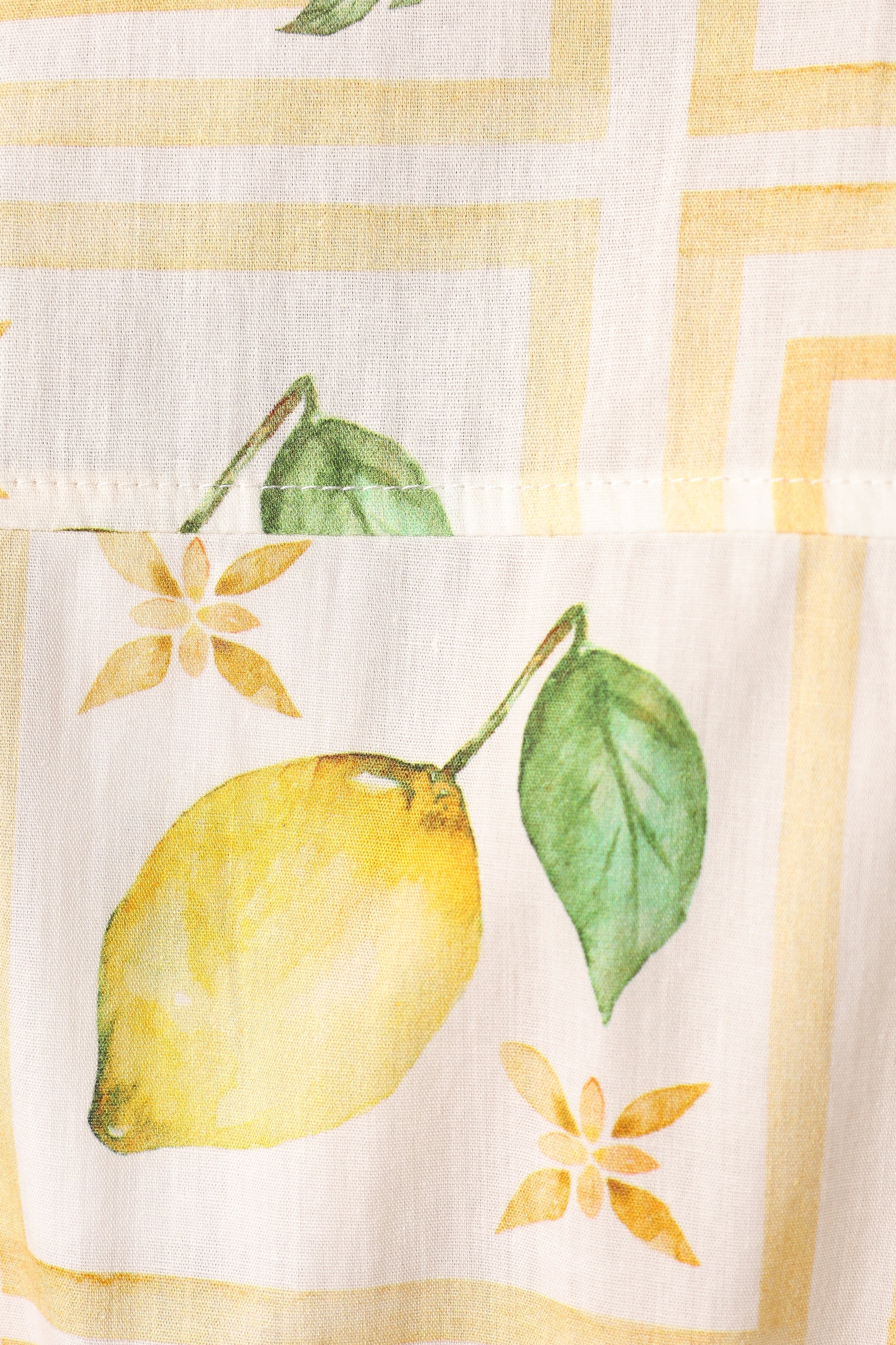 PLAYSUITS @Mattina Tie Waist Playsuit - Lemon Print