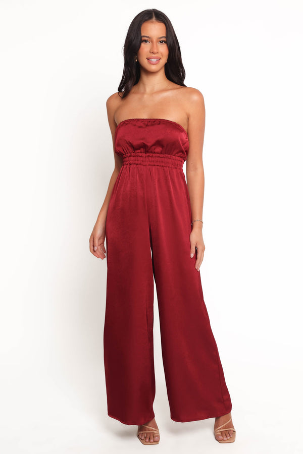 PLAYSUITS Melanii Jumpsuit - Deep Red