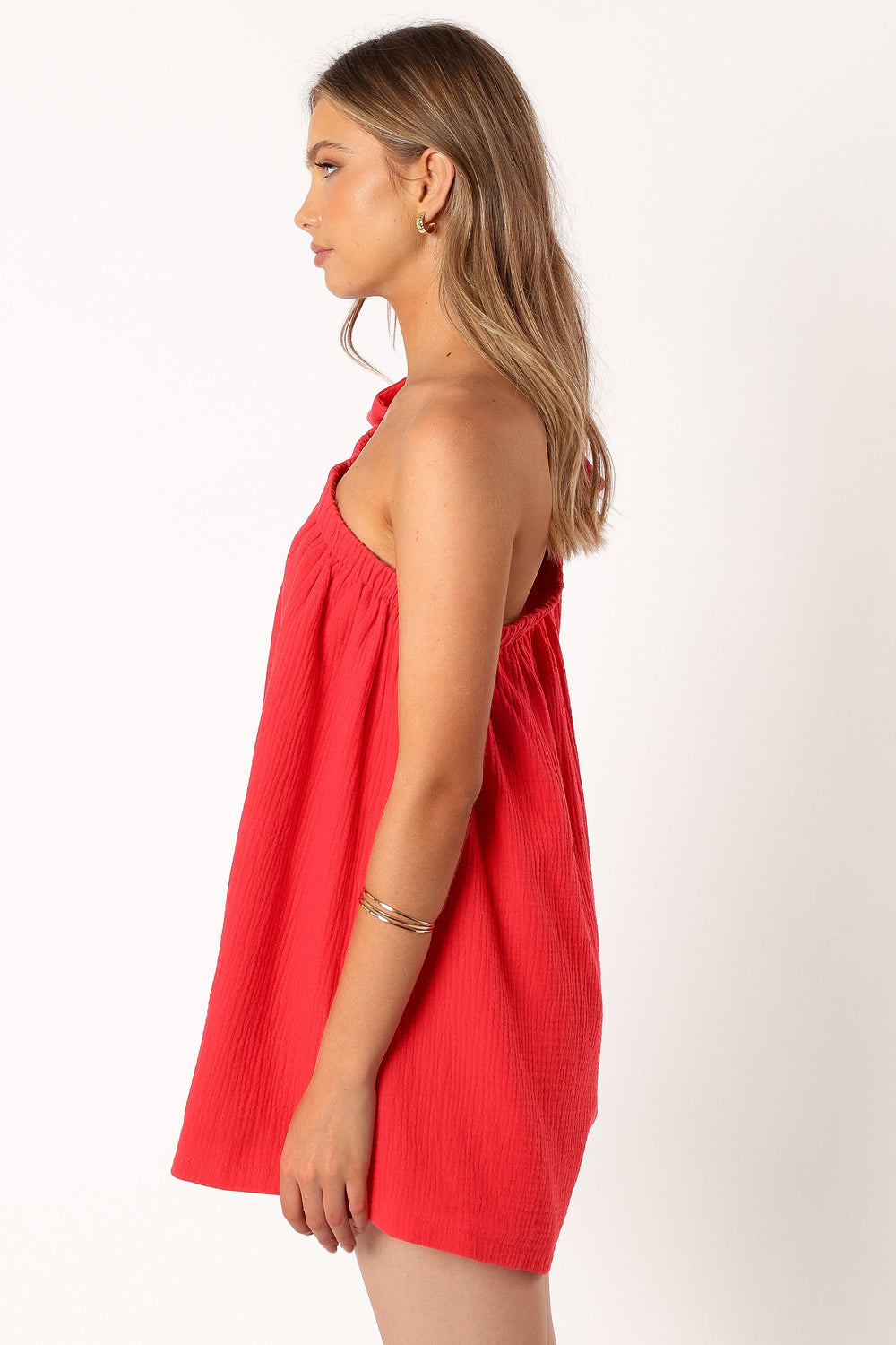 PLAYSUITS @Miffy One Shoulder Playsuit - Red