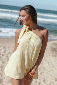 PLAYSUITS Miffy One Shoulder Playsuit - Yellow
