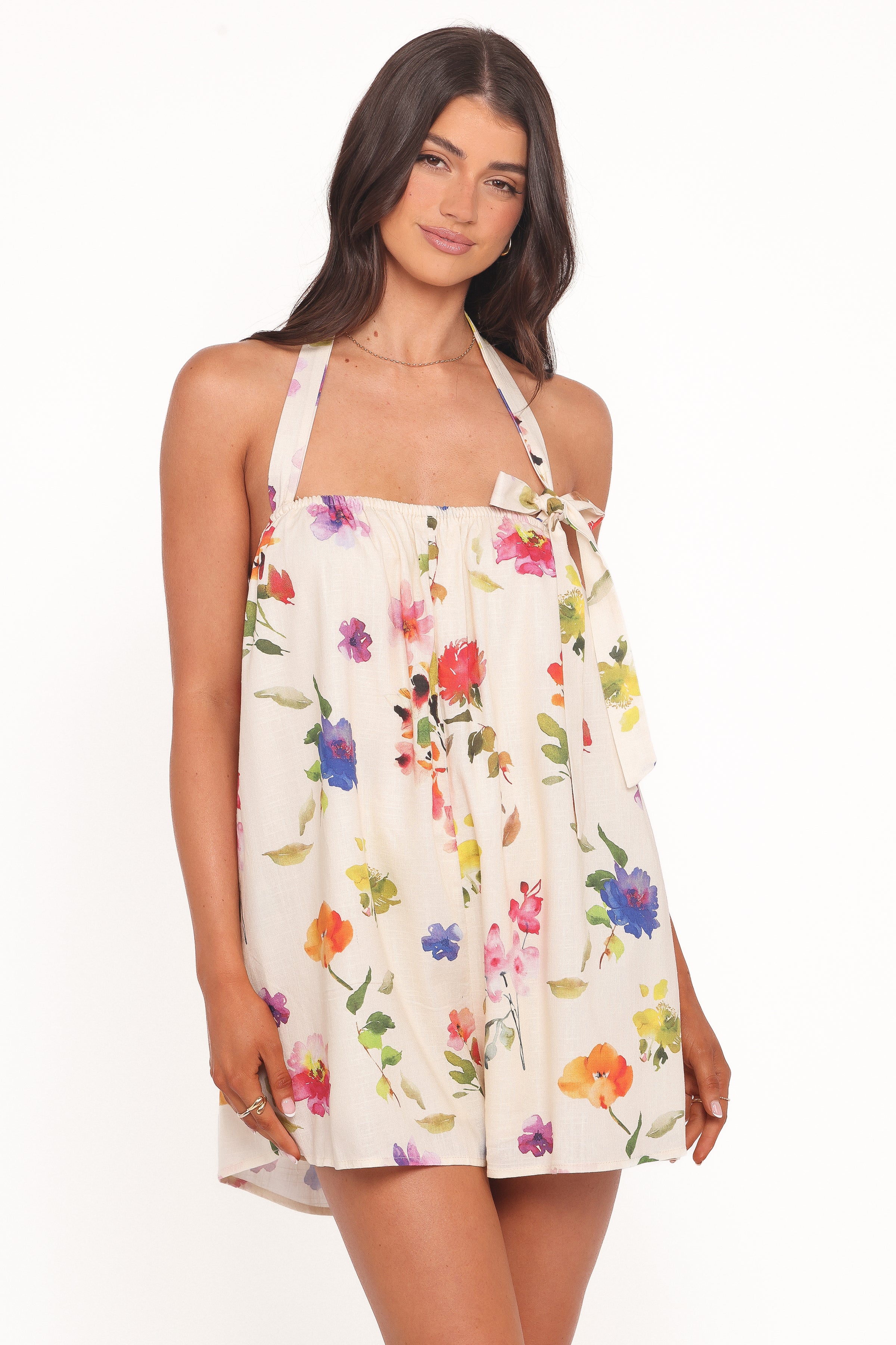 PLAYSUITS Mirella Tie Neck Playsuit - Multi