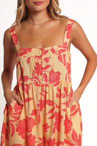 PLAYSUITS Nani Playsuit - Red Yellow Paisley Floral