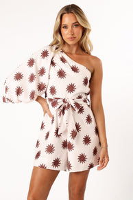 PLAYSUITS @Nara One Shoulder Playsuit - Cream (Hold for Sundial)